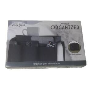 ARMREST ORGANIZER - 5 POCKETS + LARGE 10.5”x 7” TABLETOP FINE LIFE PRODUCTS NEW